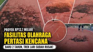 Baru Dua Tahun Diresmikan, Fasilitas Olahraga Pertasi Kencana Senilai Rp13,7 Miliar Sudah Rusak dan Berlubang